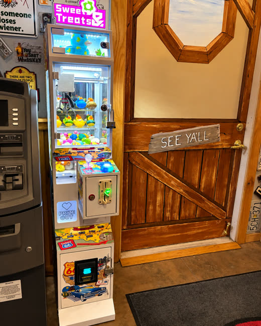 Sweet Treats claw machine full of rubber ducks